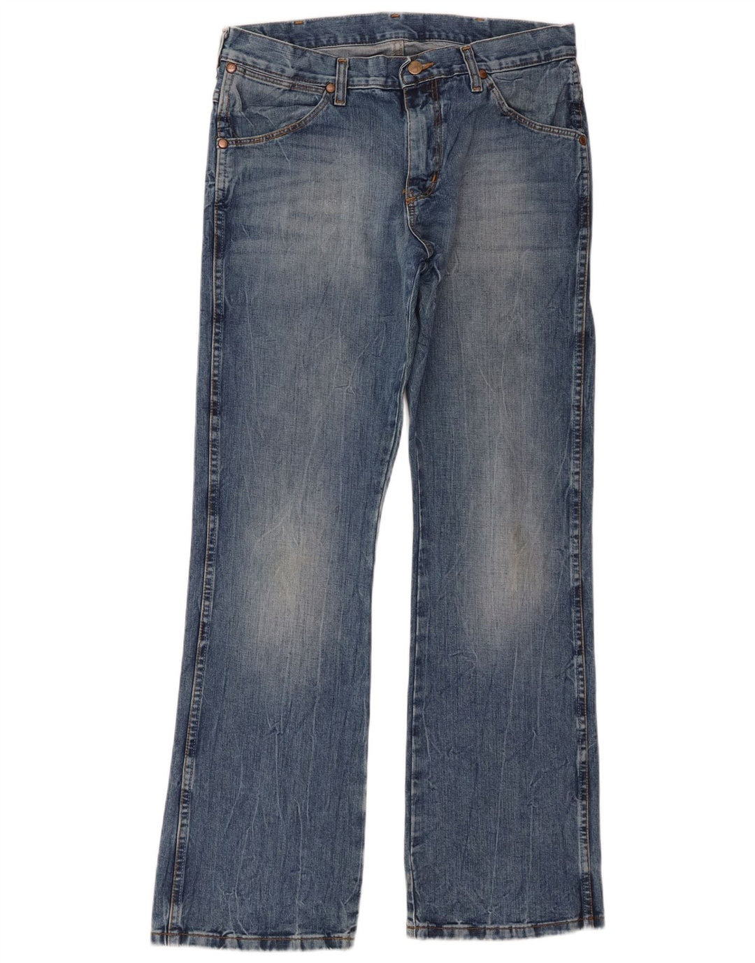 Wrangler Herre Dayton Bootcut Jeans W32 L32 Blå Bomuld