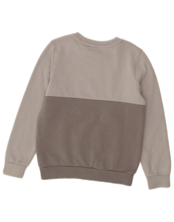 ADIDAS Grafisk Sweatshirt-trøje til drenge 9-10 år Grå Colourblock Bomuld