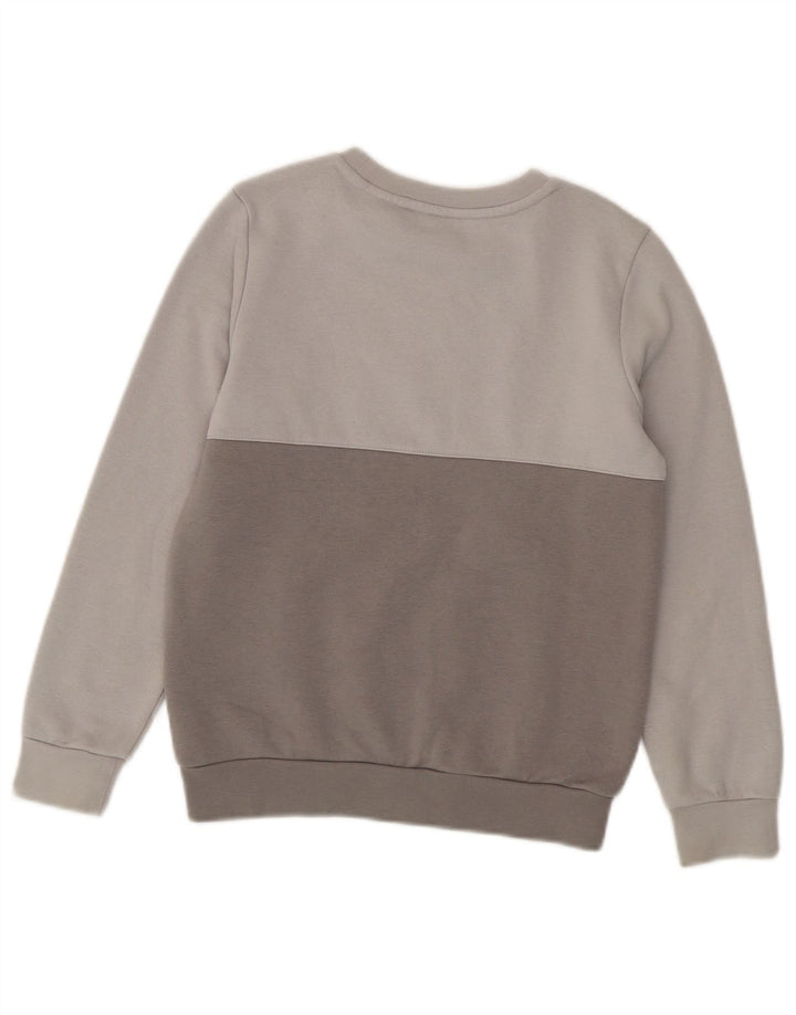 ADIDAS Grafisk Sweatshirt-trøje til drenge 9-10 år Grå Colourblock Bomuld