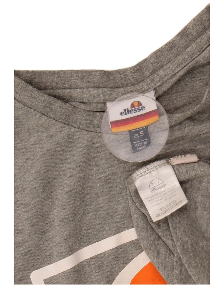 Ellesse Herre Grafisk T-Shirt Top Lille Grå Bomuld