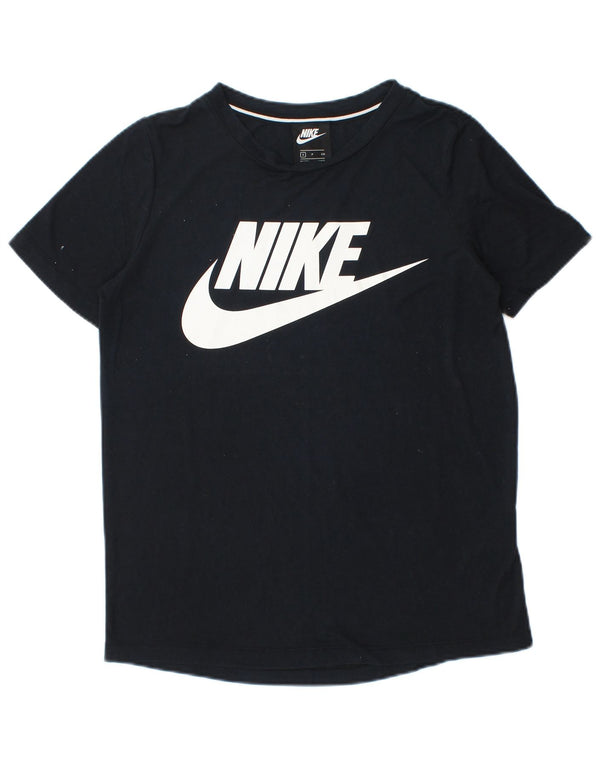 Nike grafisk T-shirt top til mænd, lille sort polyester