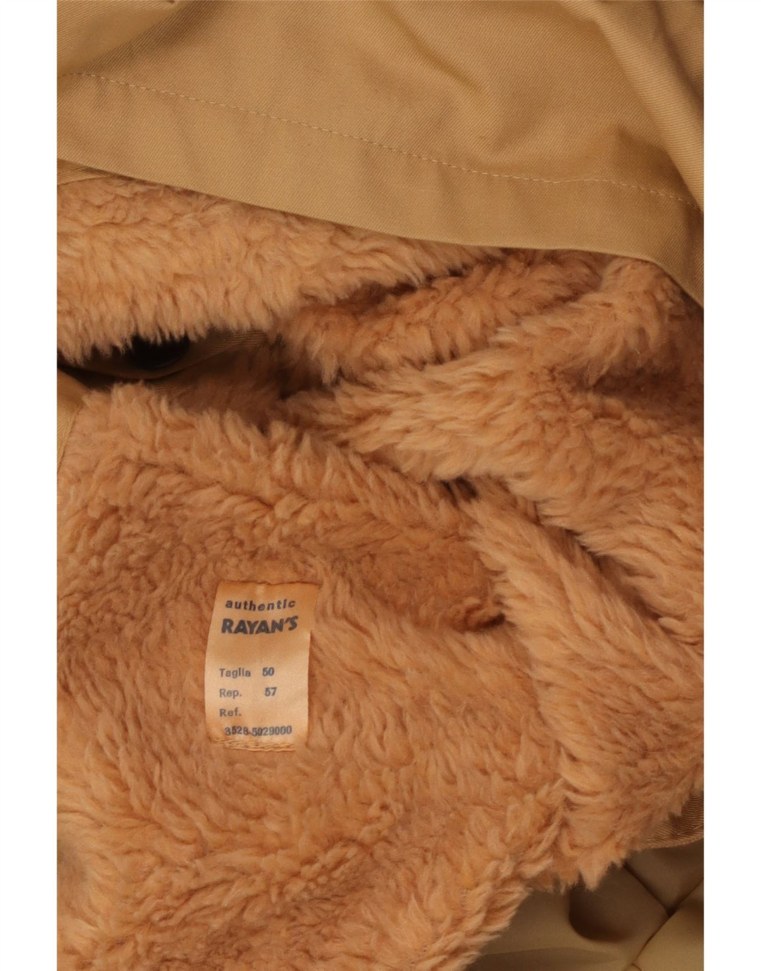 VINTAGE Herre Hooded Parka Jacket IT 50 Large Beige