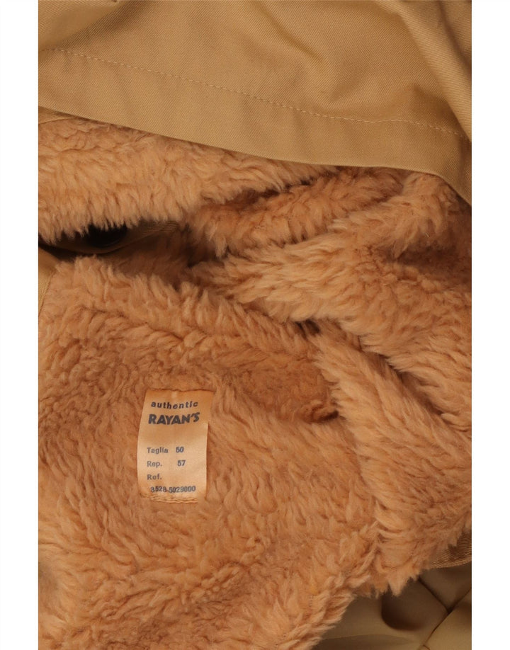 VINTAGE Herre Hooded Parka Jacket IT 50 Large Beige