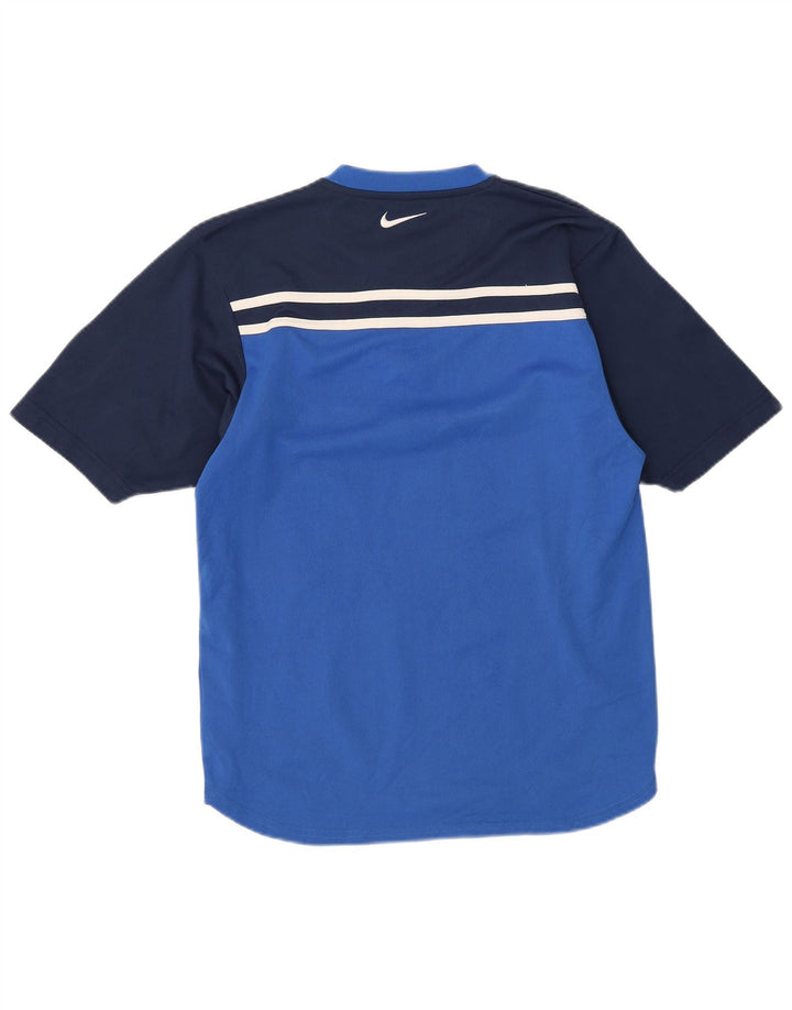 Nike T-shirt top til mænd, lille blå Colourblock Polyester