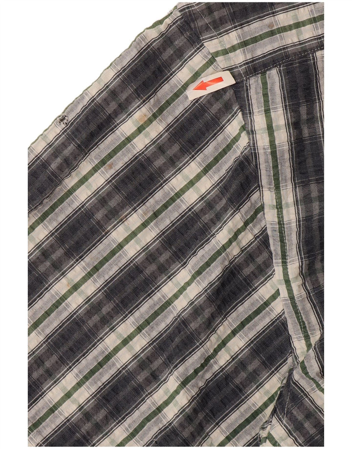 Tommy Hilfiger Kortærmet Herreskjorte XL Grå Ternet