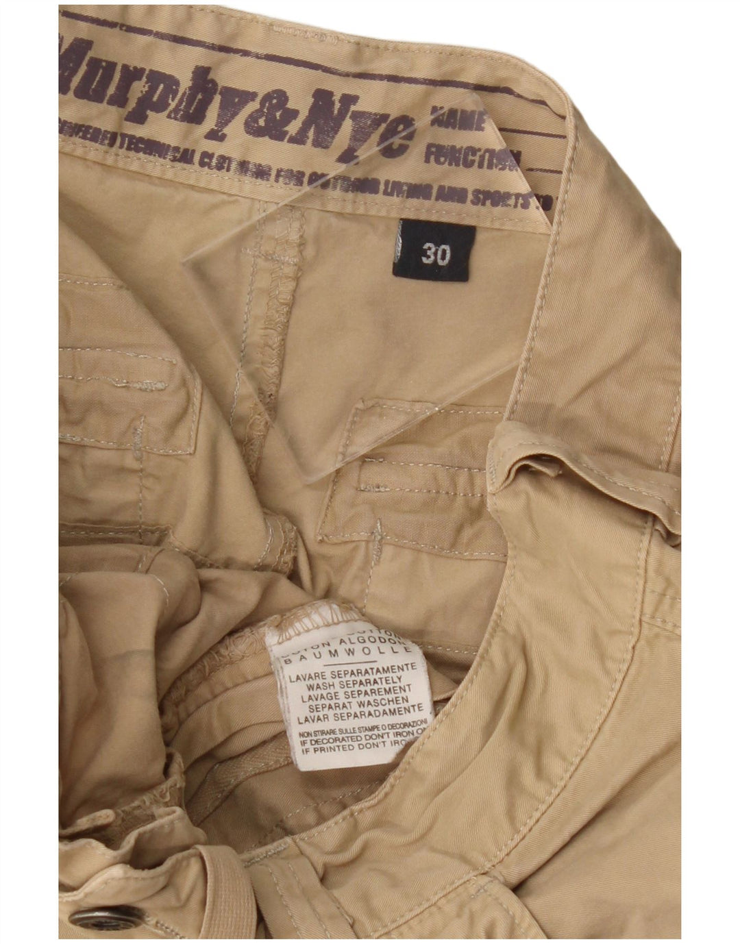 Murphy & Nye Lige Cargo-bukser til kvinder W30 L30 Beige bomuld