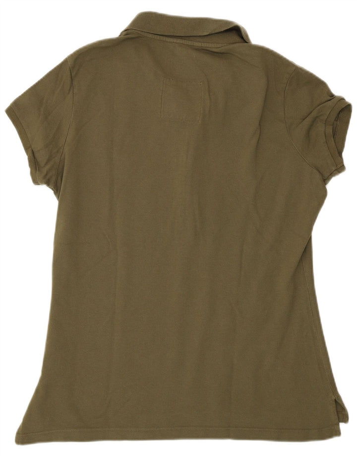 Gant Dame Polo Shirt UK 14 Medium Green Bomuld