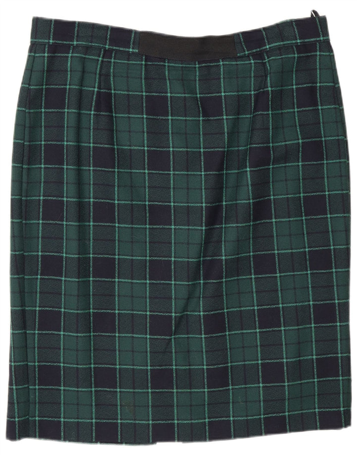 Yarell Pencil Nederdel til kvinder EU 40 Medium W32 Grøn Plaid