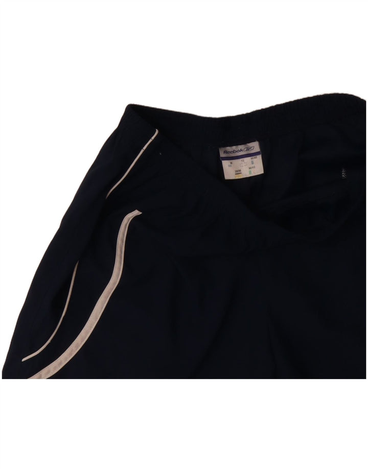 REEBOK sportsshorts til kvinder UK 12 Medium Navy Blue Polyester