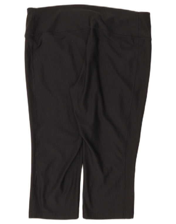 Nike Dame Capri Leggings UK 14 Large Black Polyester Sports