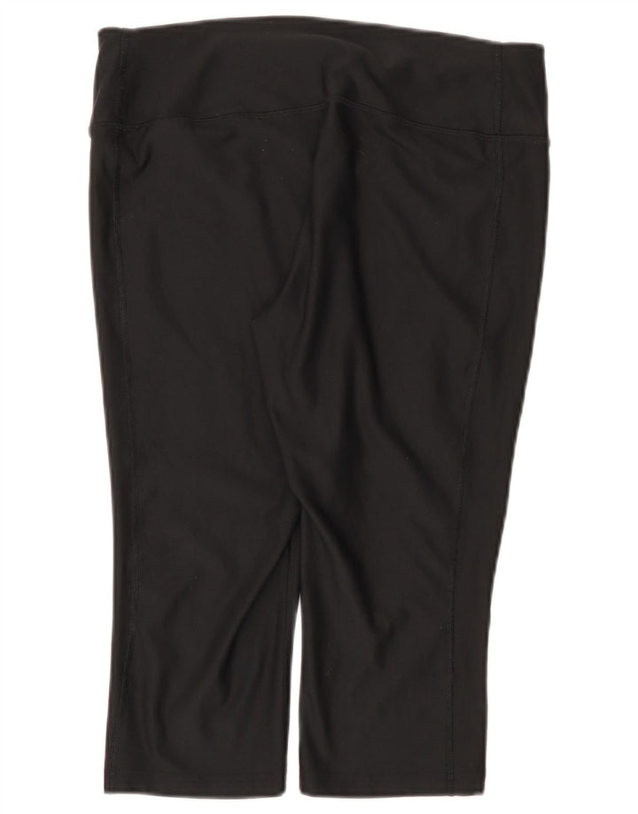 Nike Dame Capri Leggings UK 14 Large Black Polyester Sports