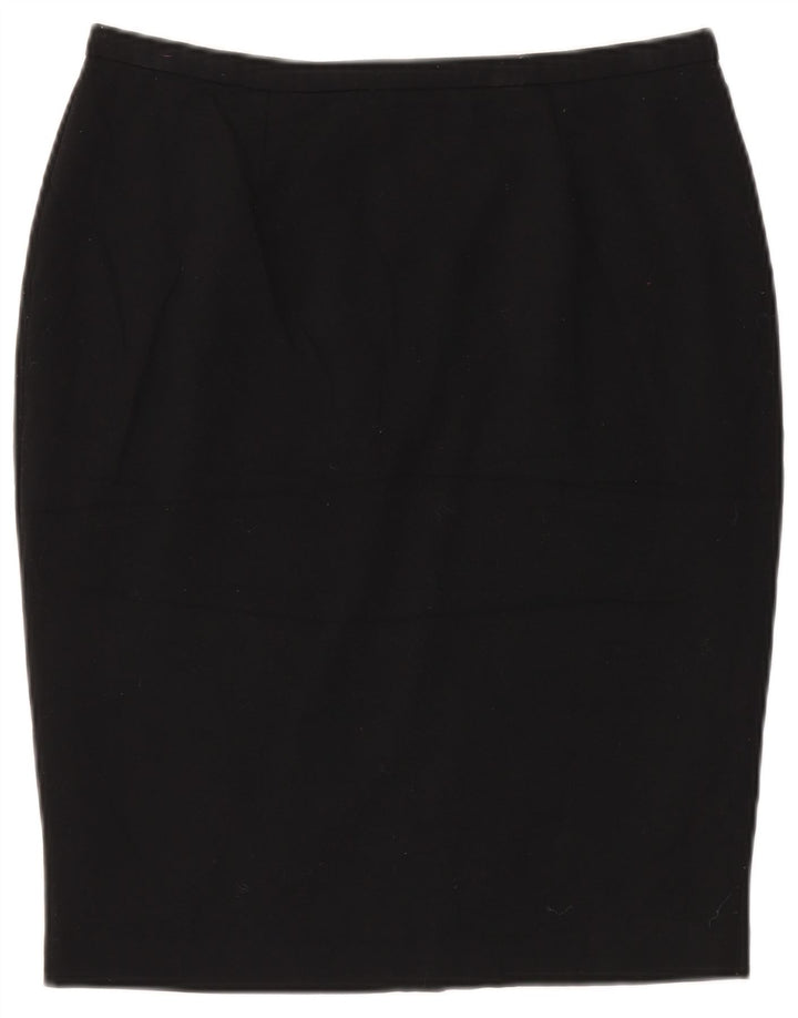 Marks & Spencer Womens Pencil Skirt UK 14 Large W32 Black Polyester