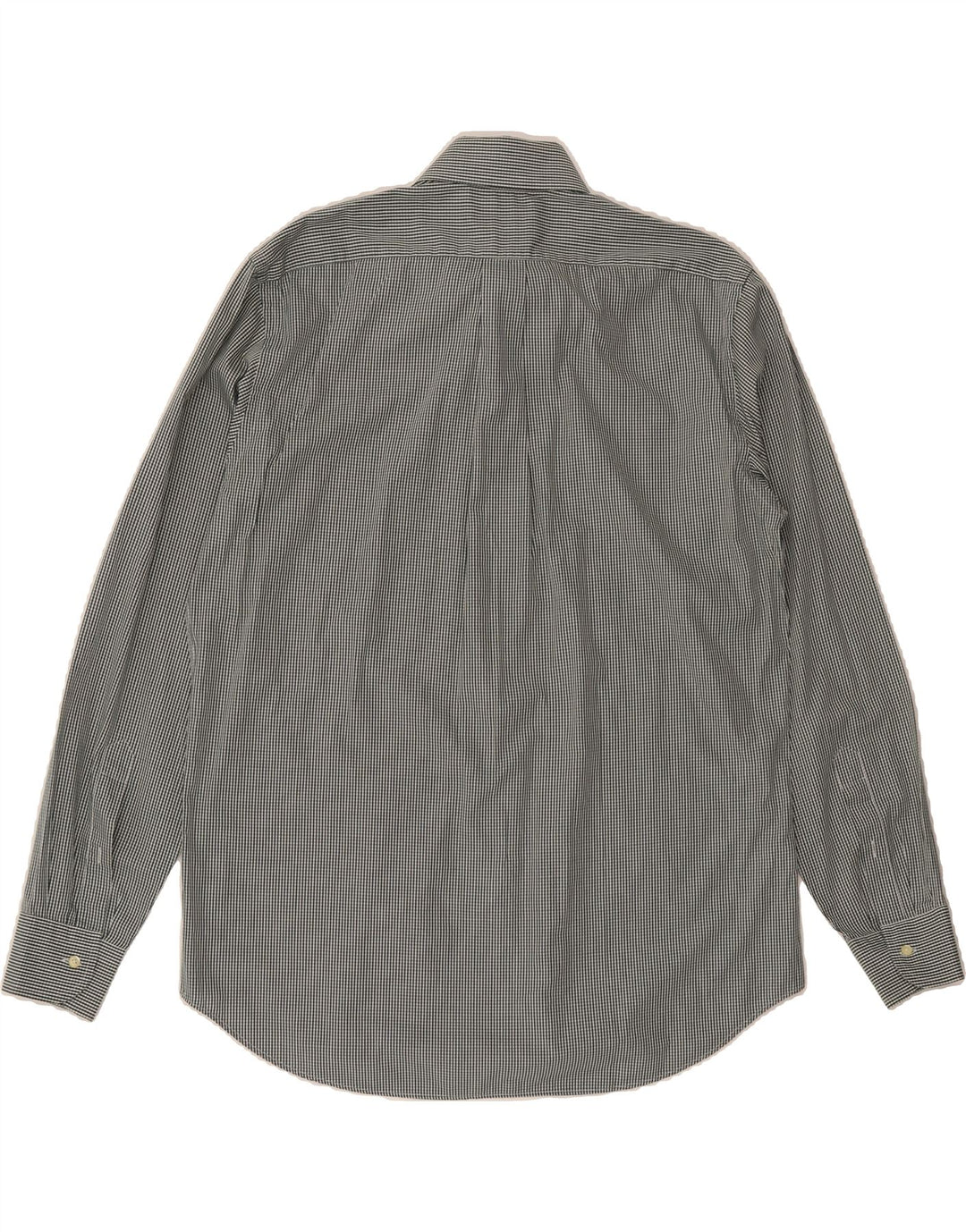 KRIZIA Mens Shirt Size 16 41 Large Green Gingham Cotton Vintage Krizia and Second-Hand Krizia from Messina Hembry 