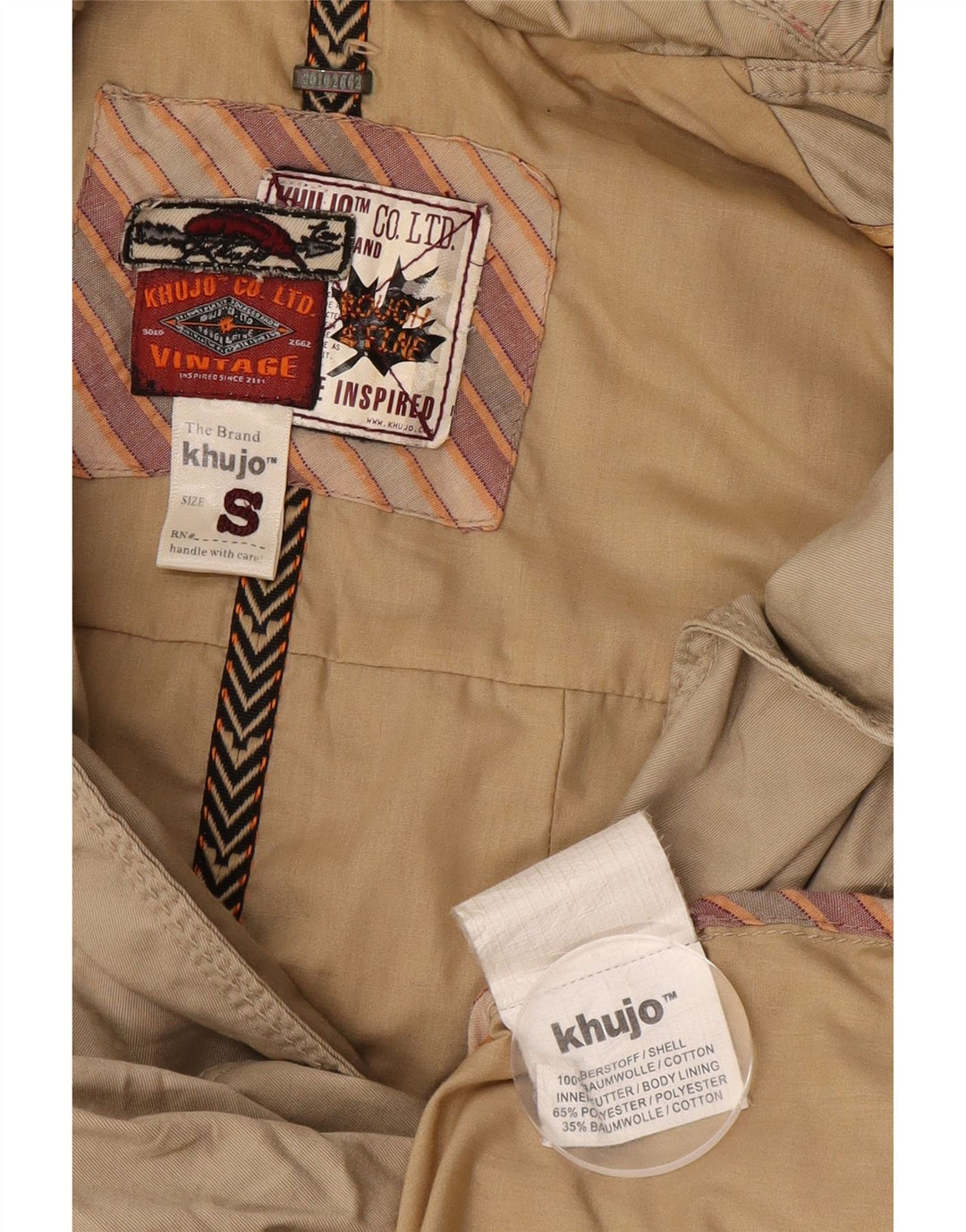 KHUJO Trench Coat til kvinder UK 10 Small Beige Bomuld