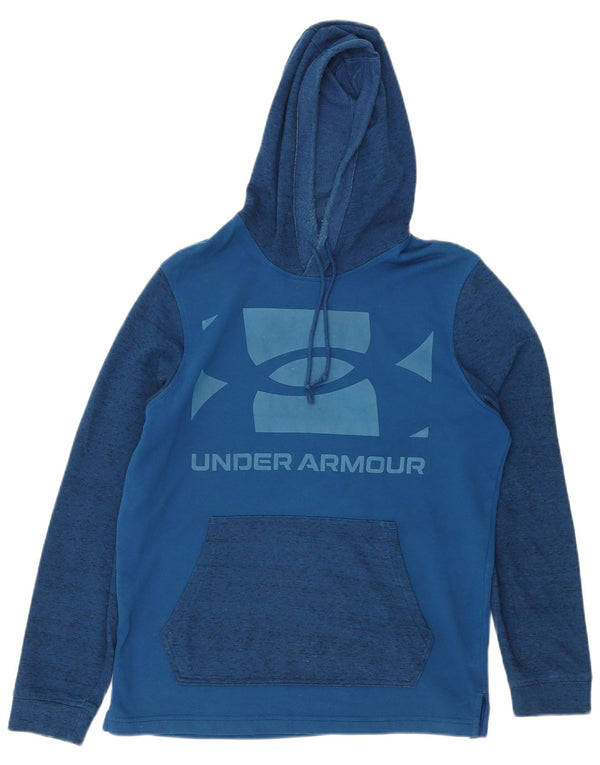 UNDER ARMOR Herre Cold Gear Grafisk hættetrøje Jumper Medium Blue Flecked