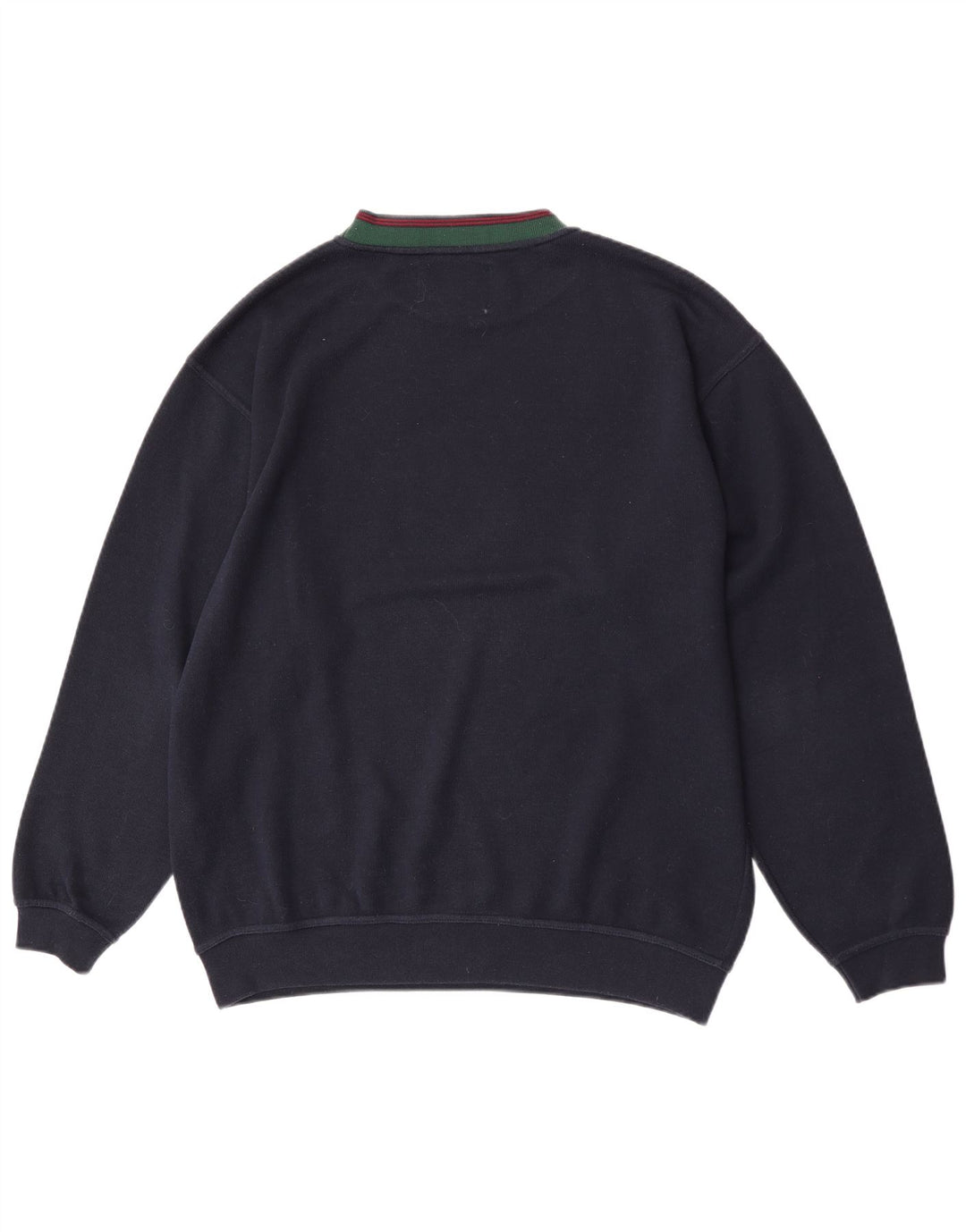 Vintage Herre grafisk Regular Fit Sweatshirt Jumper Stor marineblå bomuld
