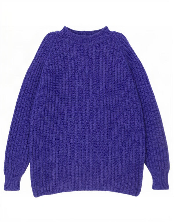 Vintage Herre Turtle Neck Jumper Sweater Medium Blue