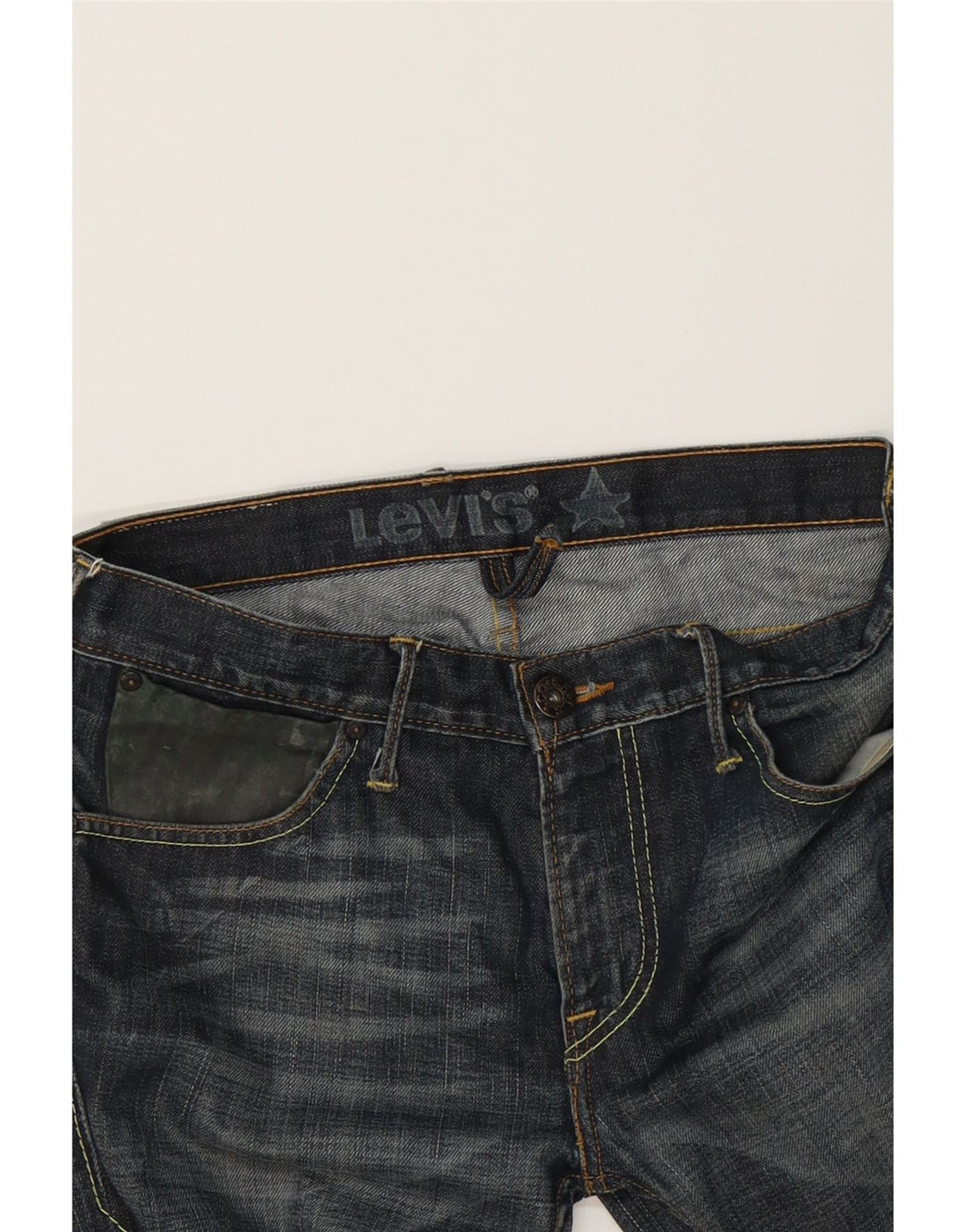 LEVI'S Mens Capri Jeans W32 L22 Navy Blue Cotton Vintage Levi's and Second-Hand Levi's from Messina Hembry 