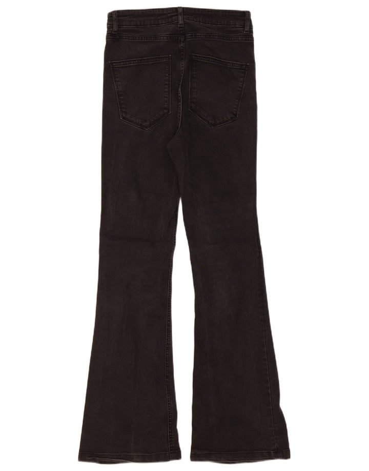 Zara Dame Flared Jeans EU 38 Small W28 L31 Sort Bomuld