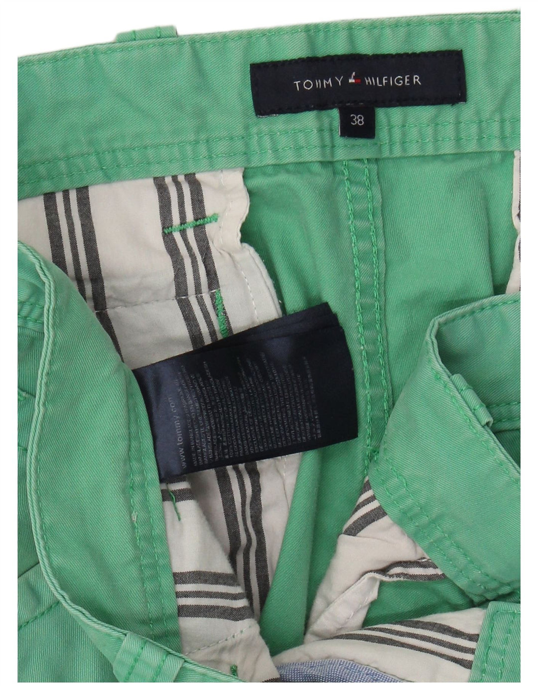 TOMMY HILFIGER Herre Cargo Shorts W38 XL Grøn Bomuld