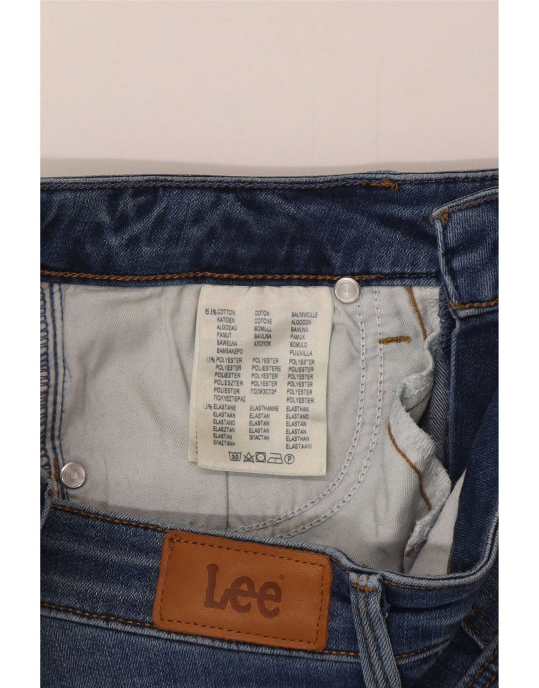 Lee Dame Scarlett Cropped Jeans W27 L26 Blå Bomuld