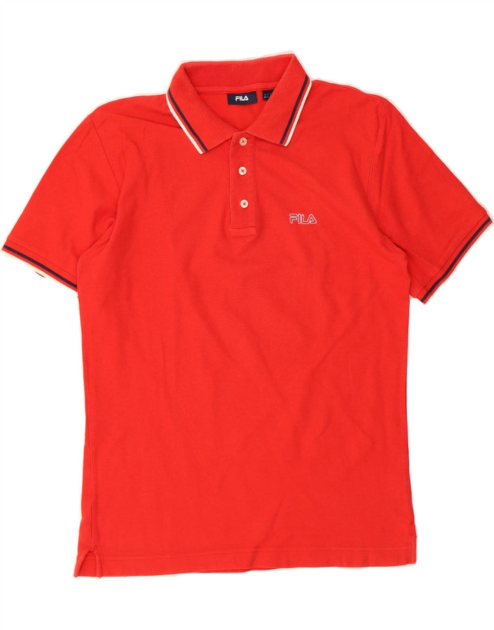 FILA Mens Polo Shirt Small Red Cotton Vintage Fila and Second-Hand Fila from Messina Hembry 