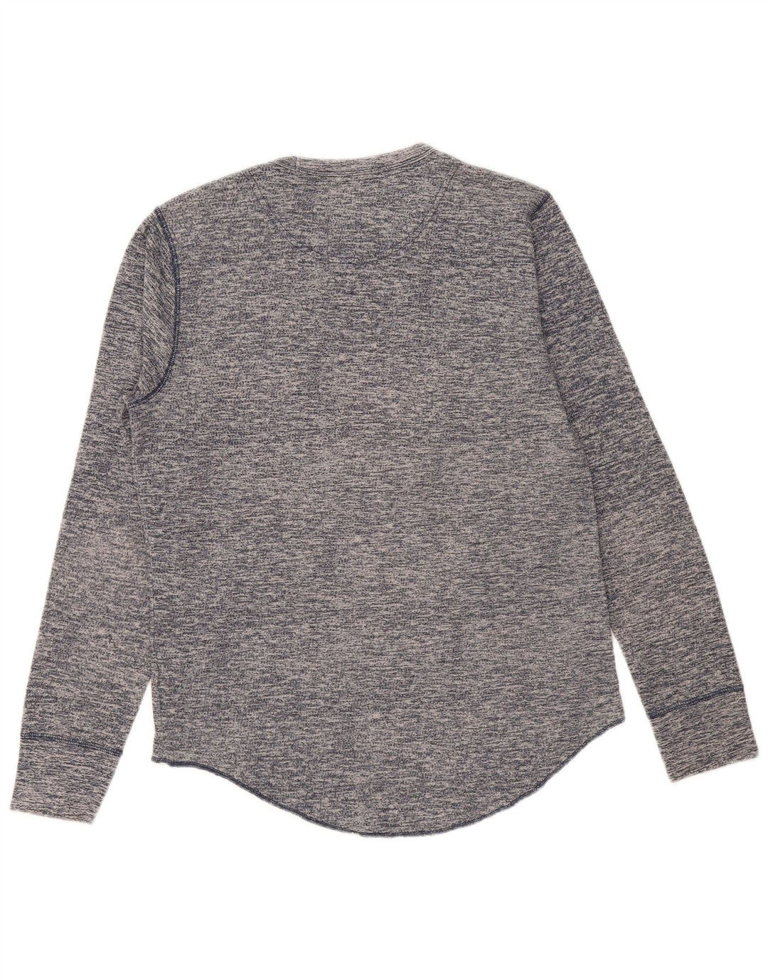 HOLLISTER Herre Top Langærmet Medium Navy Blue Flecked Bomuld