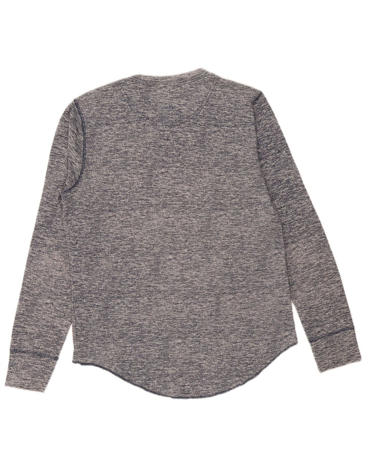 HOLLISTER Herre Top Langærmet Medium Navy Blue Flecked Bomuld