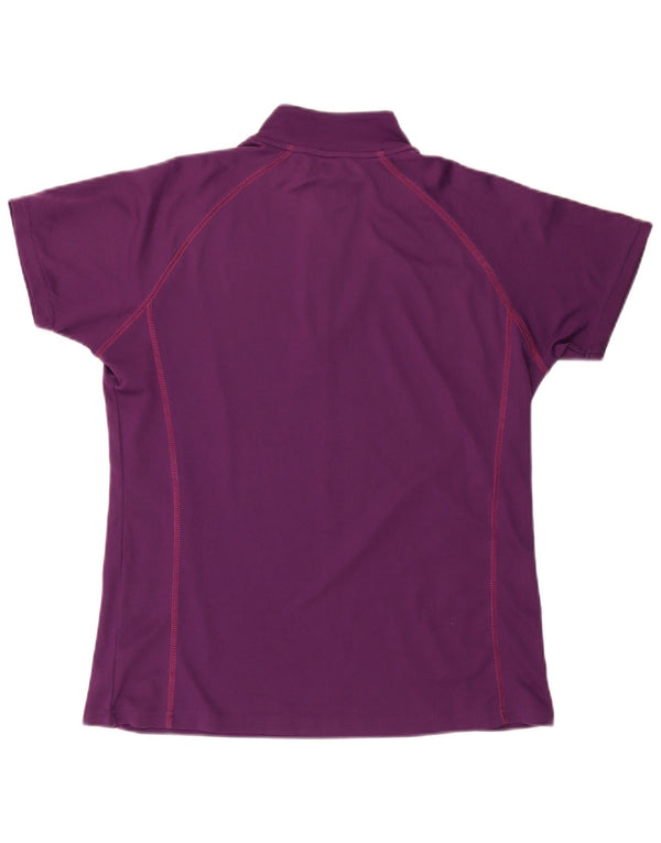 Mountain Warehouse T-shirt med lynlås til kvinder, UK 18 XL Burgundy Polyester