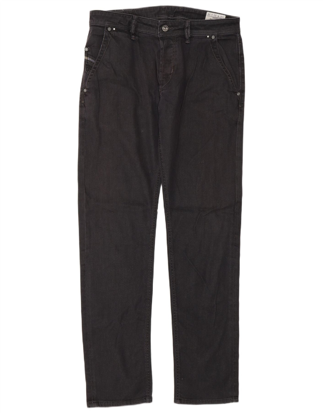 Diesel Herre Bhetto Stretch Straight Jeans W33 L34 Sort Bomuld