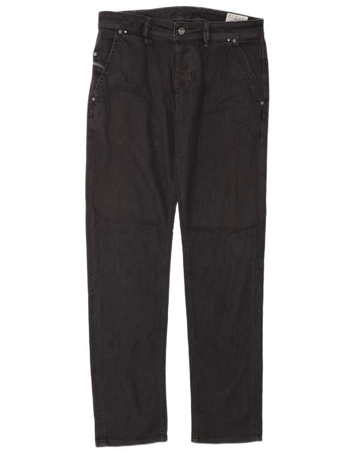 Diesel Herre Bhetto Stretch Straight Jeans W33 L34 Sort Bomuld