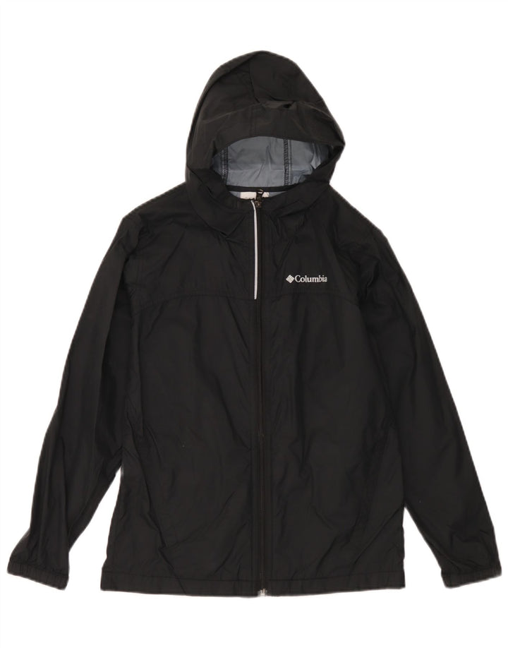 Columbia Boys Hætte regnjakke 10-11 år Medium Sort Nylon