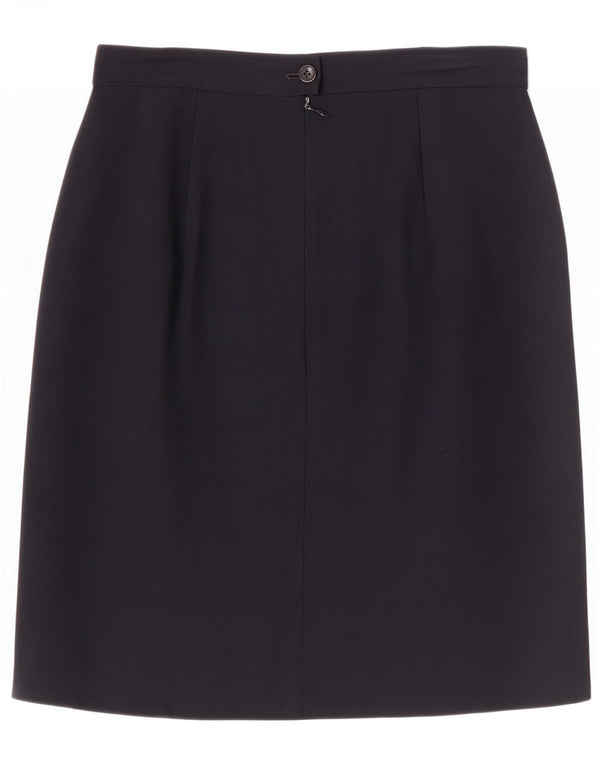 Emporio Armani Dame Pencil Skirt IT 46 Large W32 Navy Blue Viscose