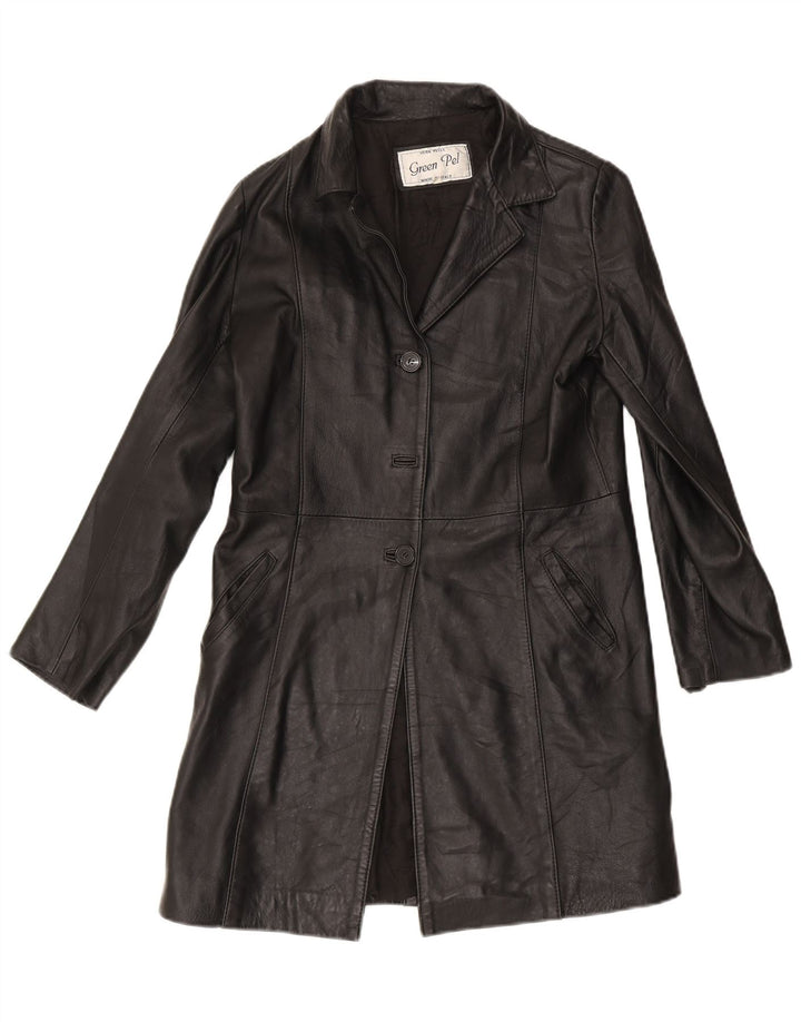 Vintage læderfrakke til kvinder IT 46 Large Black