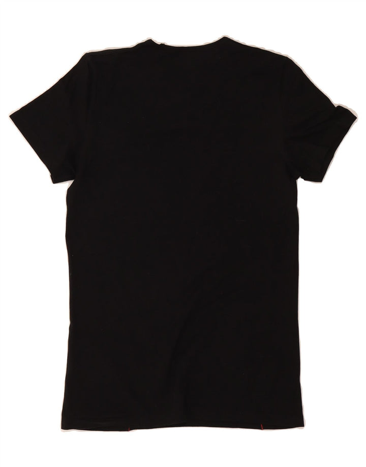 FILA Womens T-Shirt Top UK 12 Medium Black Cotton Vintage Fila and Second-Hand Fila from Messina Hembry 