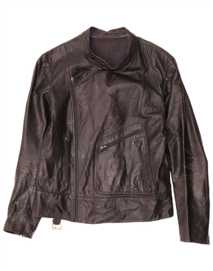 Dainese Womens Biker Læderjakke UK 14 Medium Sort Læder