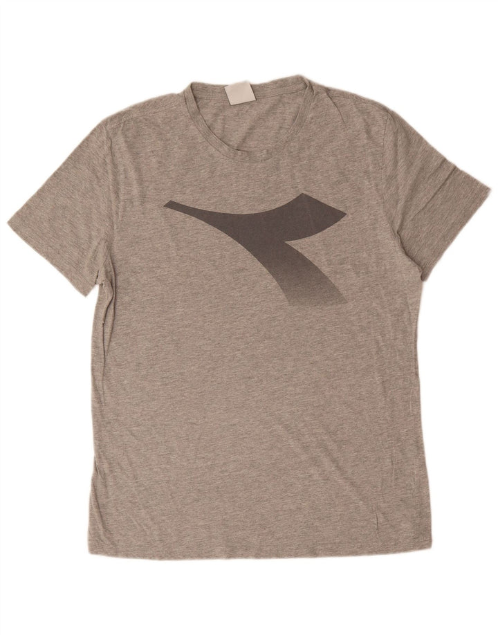 Diadora Herre Grafisk T-Shirt Top Stor Grå