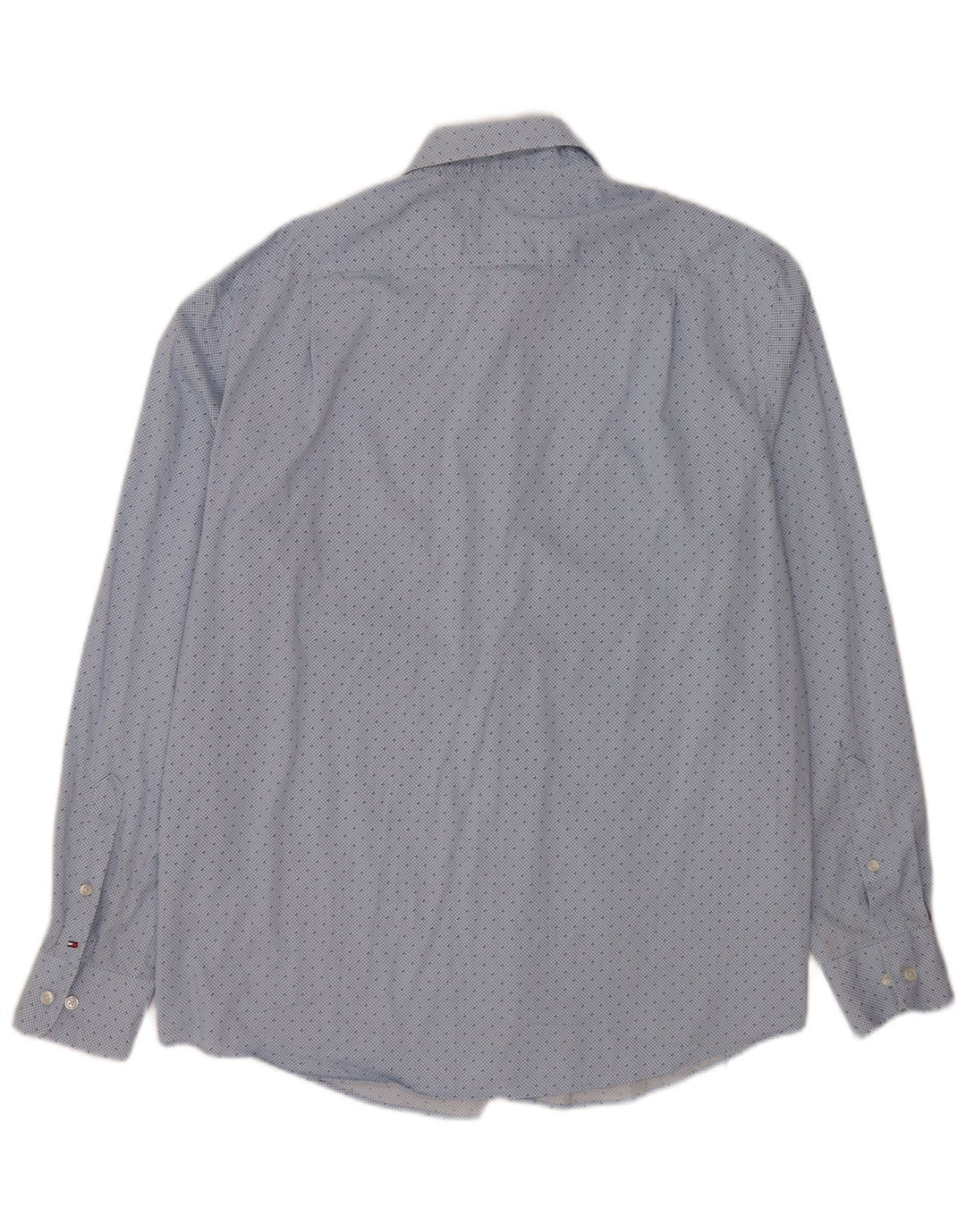 Tommy Hilfiger Herre Regular Fit skjorte str. 16 1/2 Large blå ternet bomuld