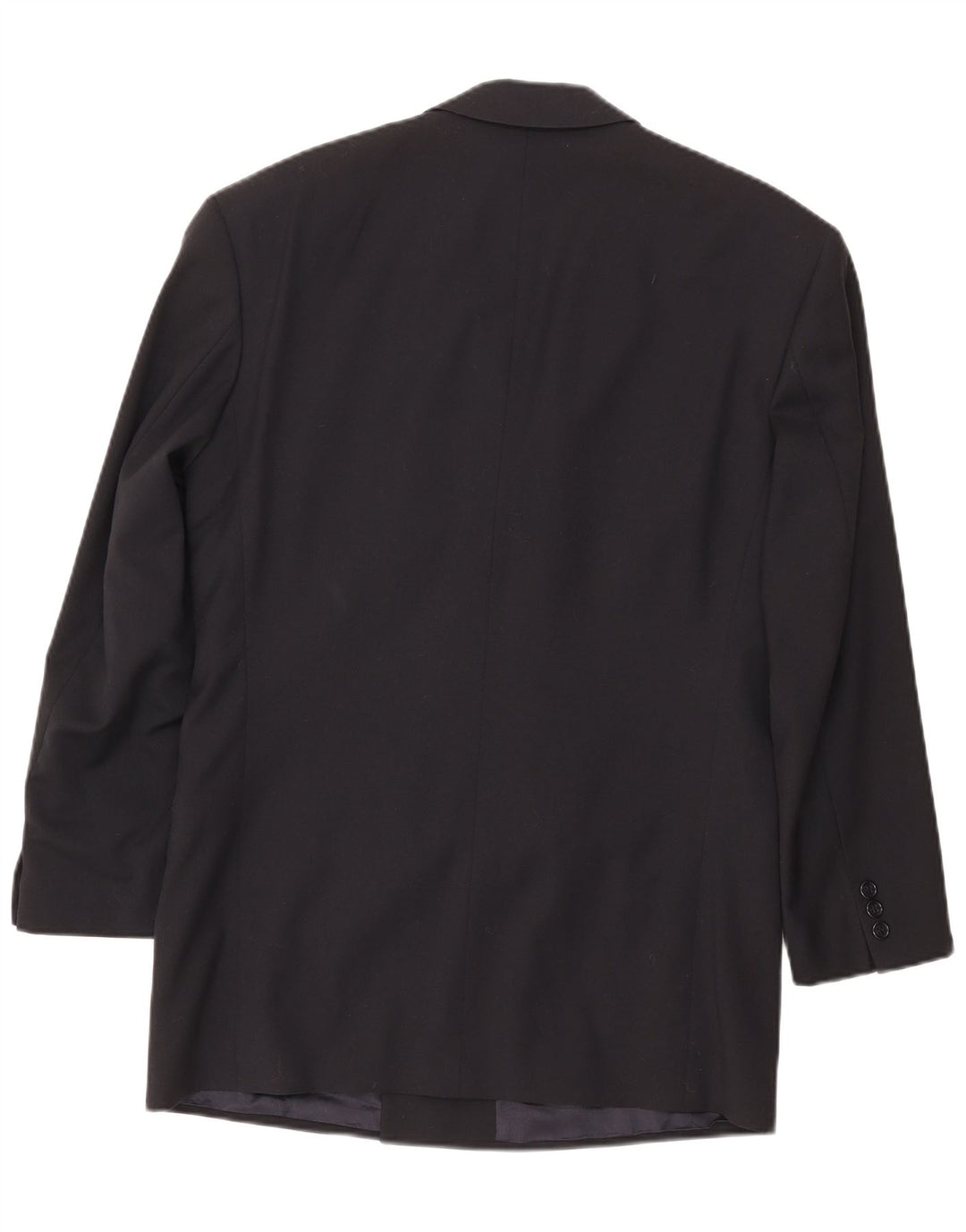 Hugo Boss Herre Double Breasted Blazer Jacket UK 40 Large Black Wool