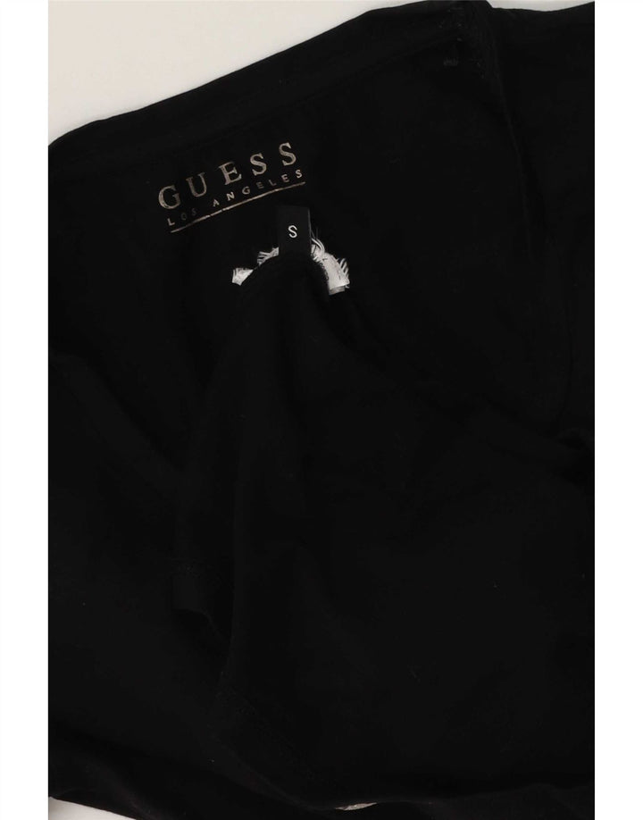 Guess Graphic T-Shirt Top UK 10 Small Black