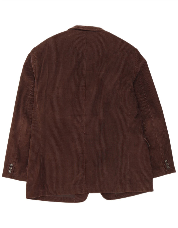 Marks & Spencer Herre 2-knaps Corduroy Blazer Jacket UK 40 Large Brown