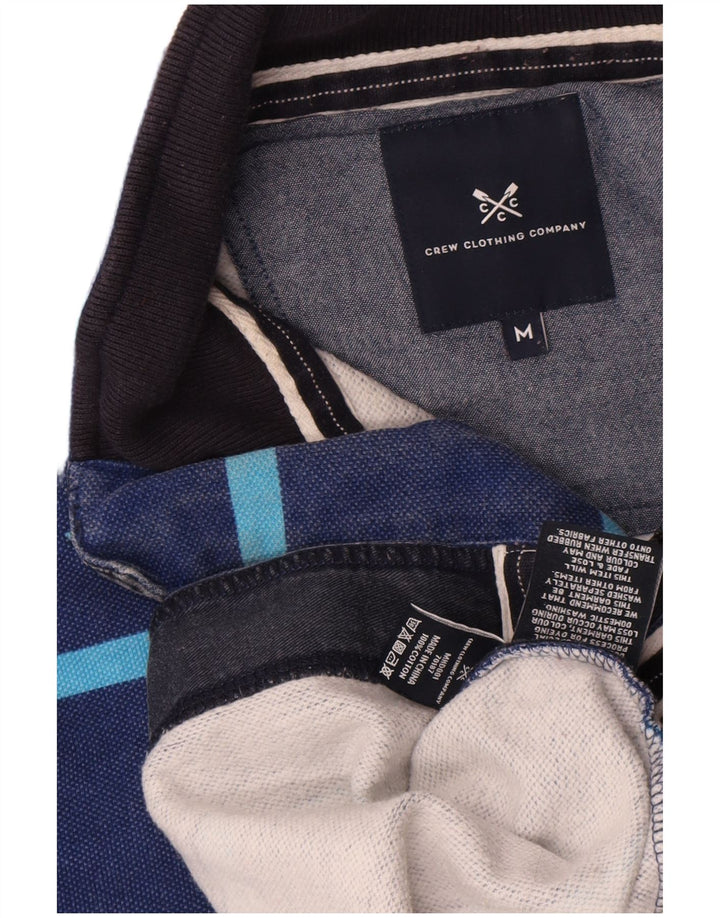 Besætningstøj Herre Zip Neck Sweatshirt Jumper Medium Navyblå stribet