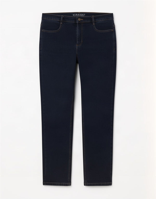 Marks & Spencer Dame Crop Straight Jeans UK 14 Large W30 L26 Navy Blue