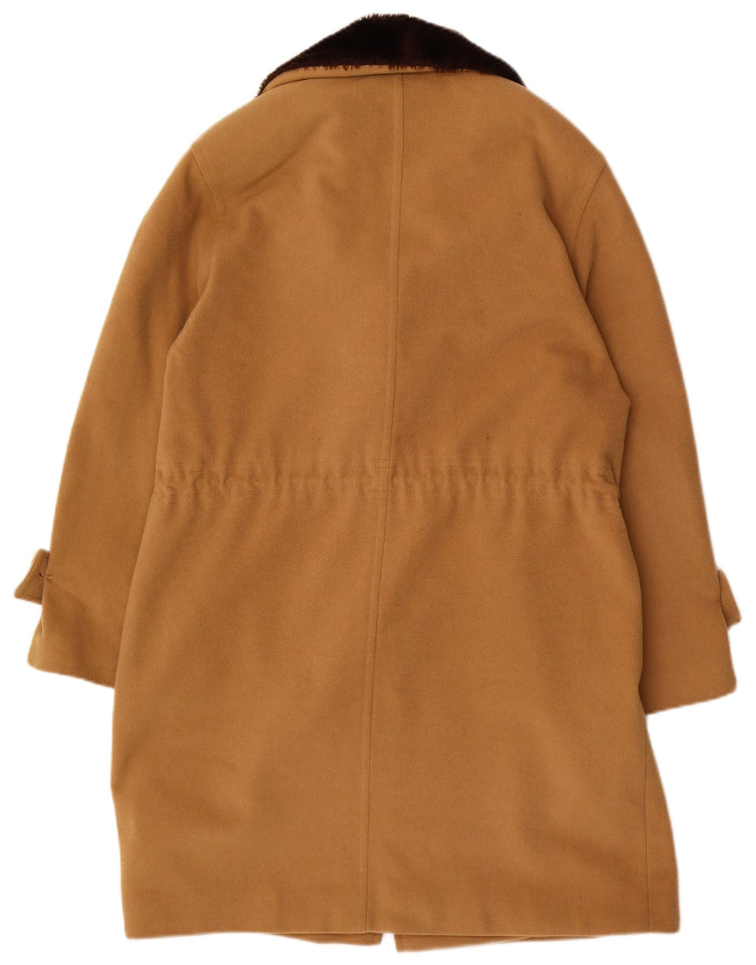 VINTAGE Dame Duffle Coat UK 14 Medium Beige Uld