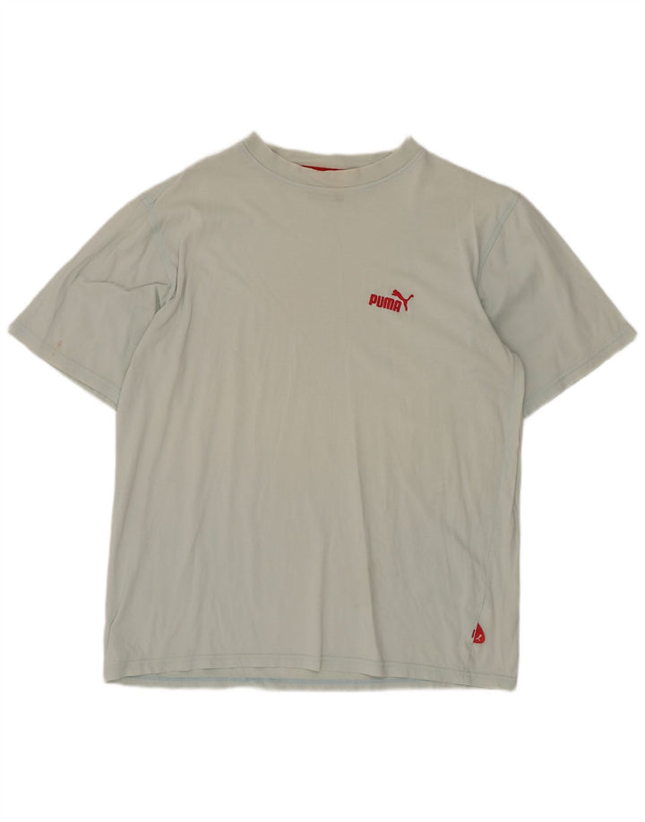 Puma Herre Kortærmet Regular T-Shirt Top Medium Blue Bomuld