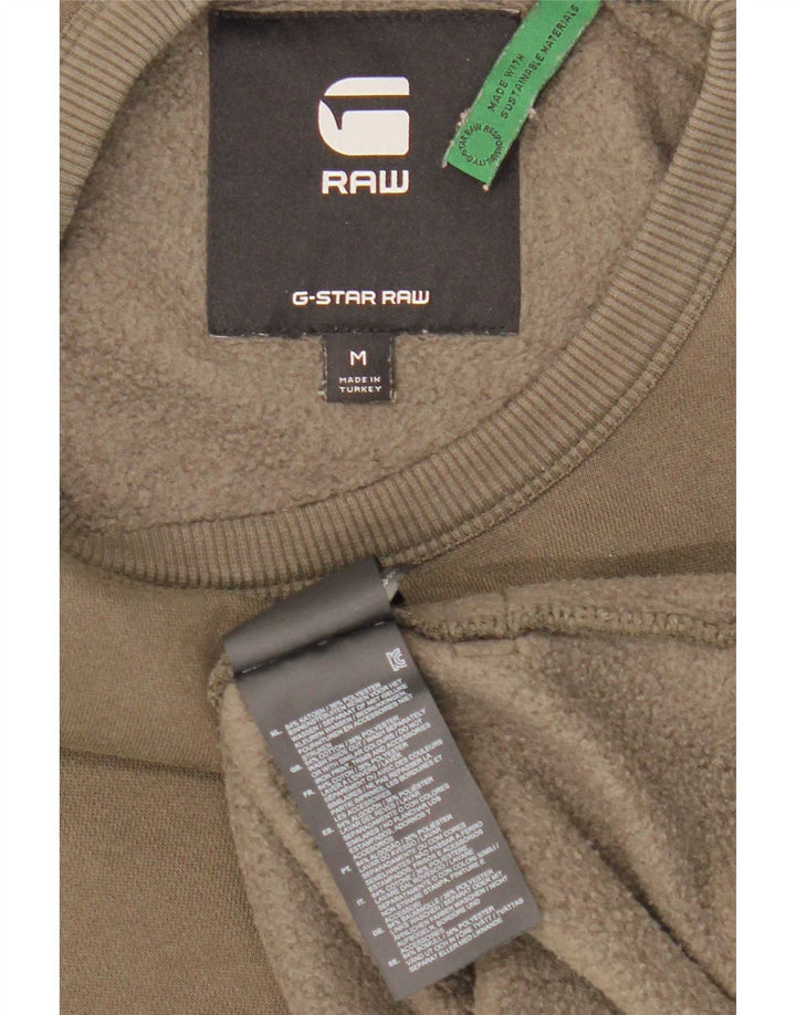 G-Star Herre Grafisk Sweatshirt Jumper Medium Khaki Bomuld