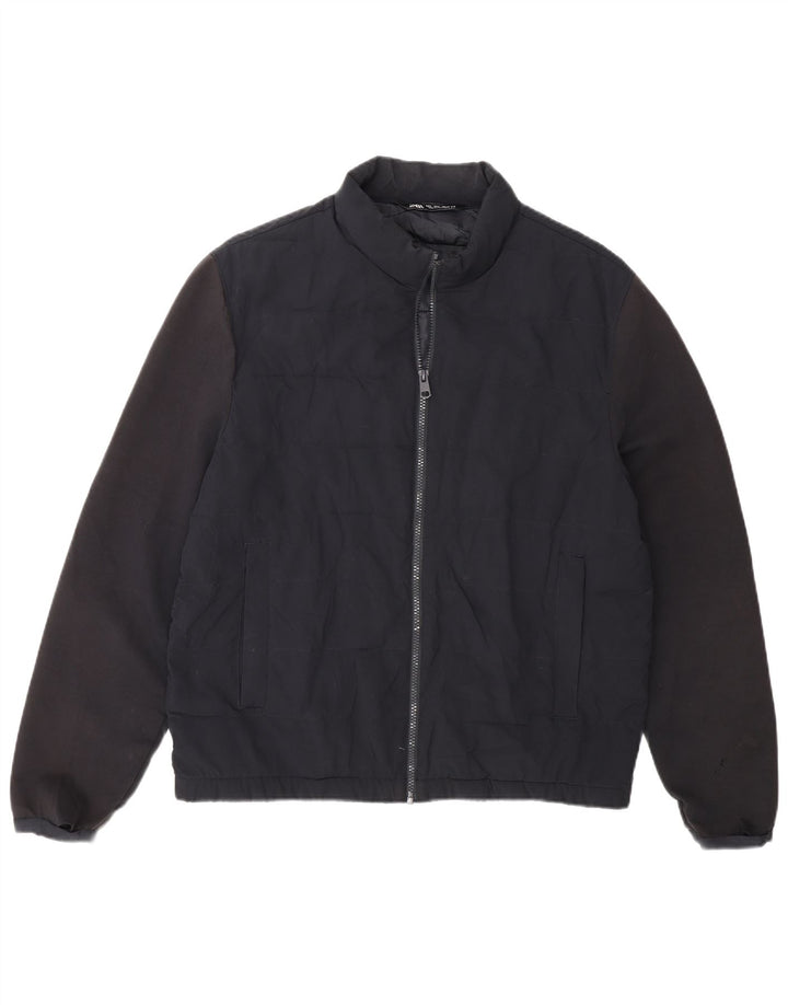 Zara Polstret Herrejakke UK 40 Large Navy Blue