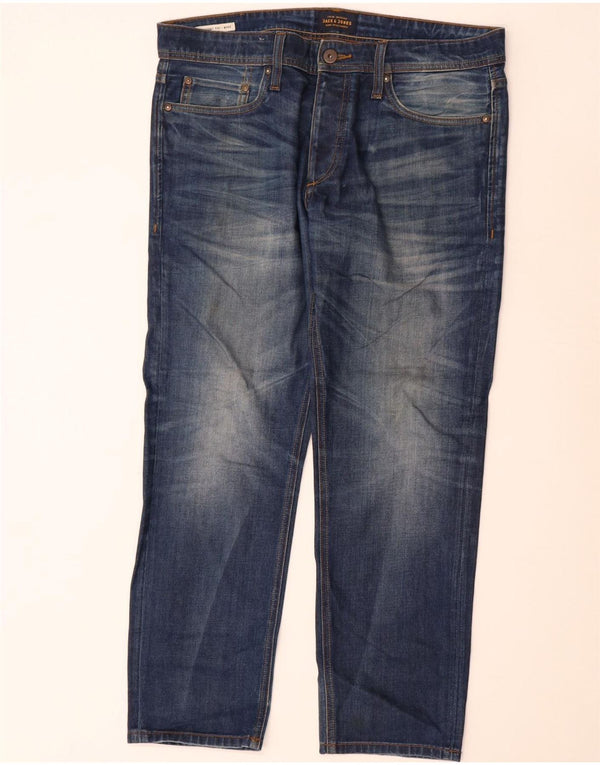 Jack & Jones Herre Mike Straight Jeans W34 L30 Blå Bomuld