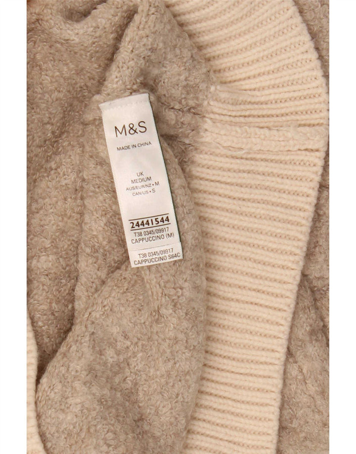 Marks & Spencer Dame Turtle Neck Jumper Sweater UK 14 Medium Beige