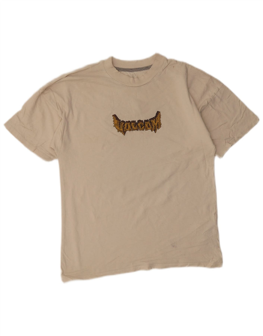 Volcom Herre Grafisk T-Shirt Top Lille Beige Bomuld